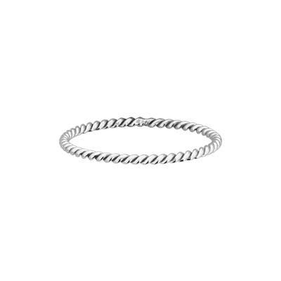 Sterling Silver Twisted Wire Ring Size 6