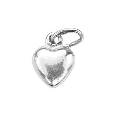 Sterling Silver Puff Heart Charm