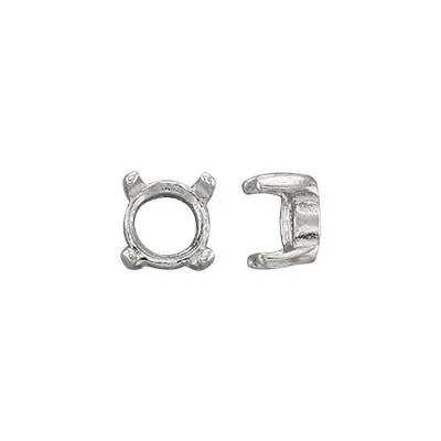 Sterling Silver 4mm Cab Prong Setting Head