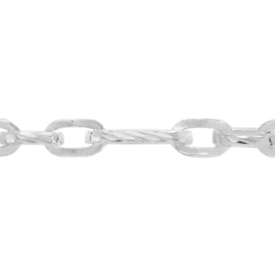 Sterling Silver Long and Short Square Wire Chain Footage