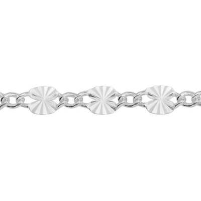 Sterling Silver Long and Short Starburst Chain Footage