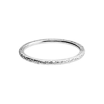 Sterling Silver Stardust Ring Band Size 7