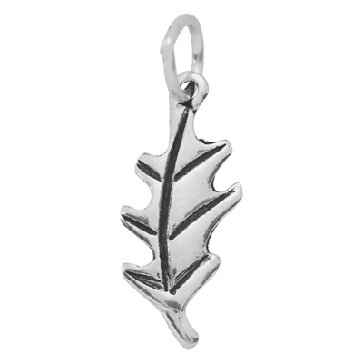 Sterling Silver Tiny Oak Leaf Charm