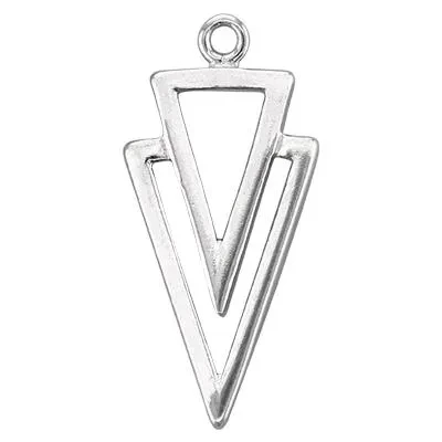 Sterling Silver Stacked Triangles Charm