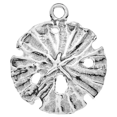 Sterling Silver Oxidized Sand Dollar Pendant