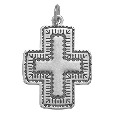 Sterling Silver Southwest Cross Pendant