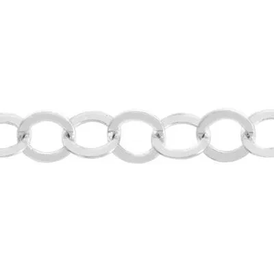 Sterling Silver 3.6mm Flat Light Circles Chain Footage