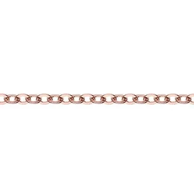 Rose Gold-Filled 1.2mm Flat Cable Chain Footage