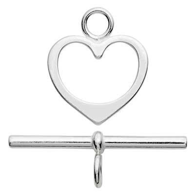Sterling Silver Heart Toggle