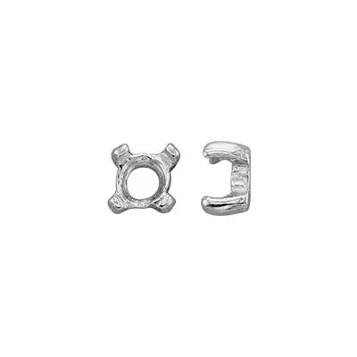 Sterling Silver 3.8mm Cab Prong Setting Head