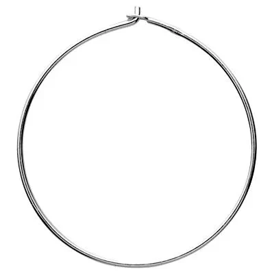 Sterling Silver 25mm Wire Hoops