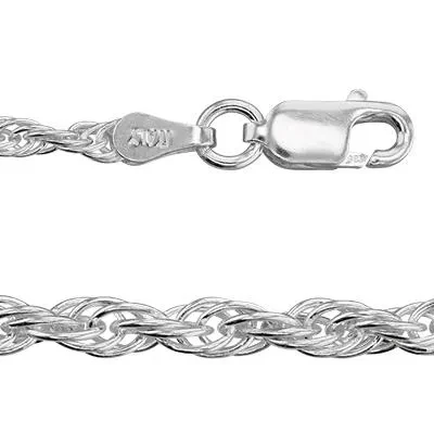 Sterling Silver 20 Inch 2.5mm French Rope Chain