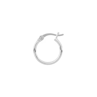 Sterling Silver 14mm Hinged Hoop Earrings