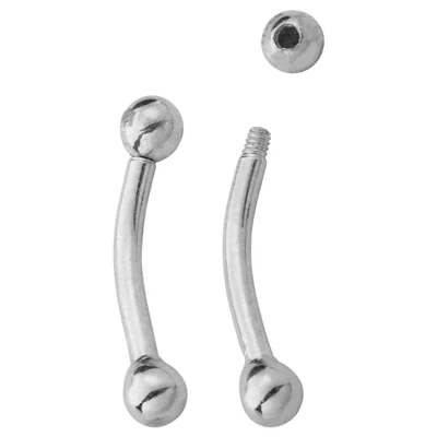 Sterling Silver Curved Eyebrow Piercing