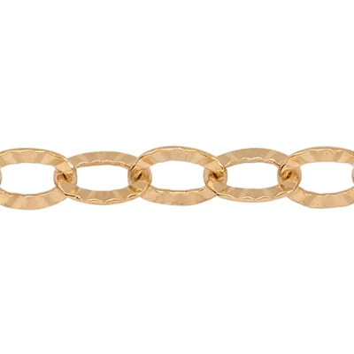 Gold-Filled Pattern Starburst  Cable Chain Footage