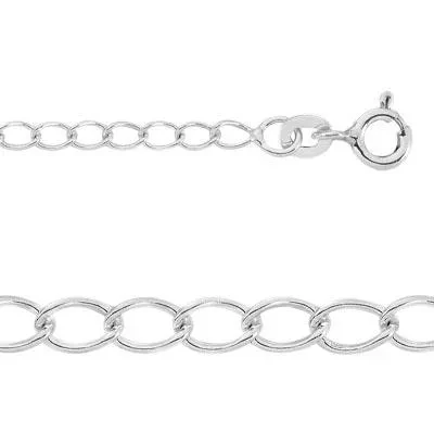 Sterling Silver 18 inch 2.5mm Open Curb Chain