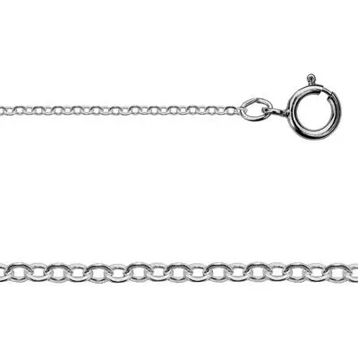 Sterling Silver 18 inch 1.2mm Flat Cable Chain