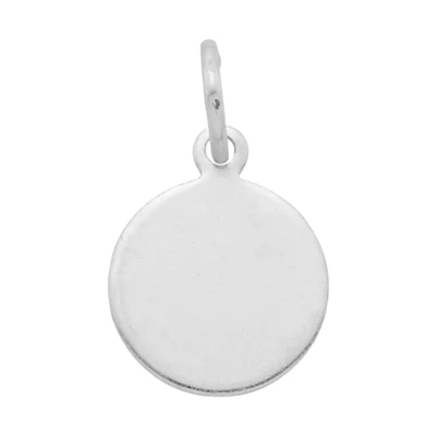 Sterling Silver 10mm Circle Tag Blank
