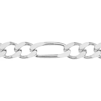 Sterling Silver 3.8mm Figaro Chain Footage