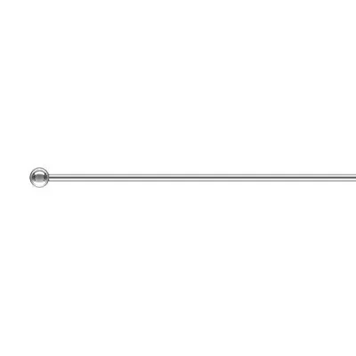 Sterling Silver 2 inch 28 gauge Ball End Headpin