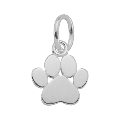 Sterling Silver Cast Paw Print Charm