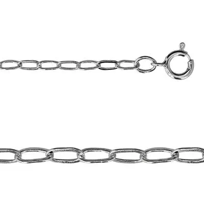 Sterling Silver 18 inch 2.2mm Drawn Cable Clip Chain