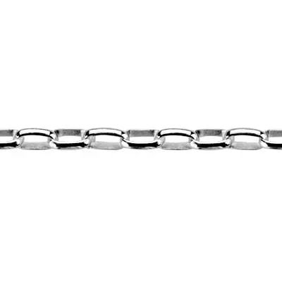 Sterling Silver 1.5mm Oval Rollo Chain Footage