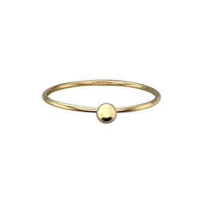 Gold-Filled 3mm Ball Ring Size 6