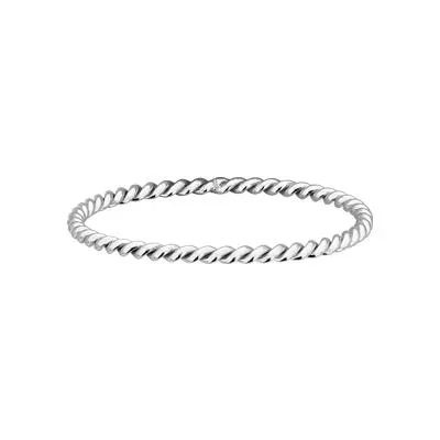 Sterling Silver Twisted Wire Ring Size 8