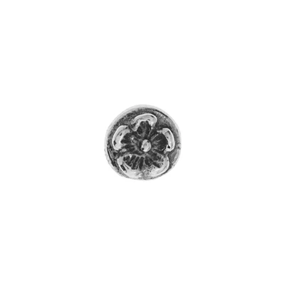 Sterling Silver Oxidized Flower Button Solder Ornament