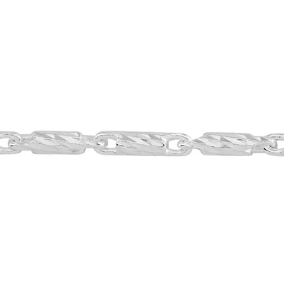 Sterling Silver Twisted Bar Chain Footage