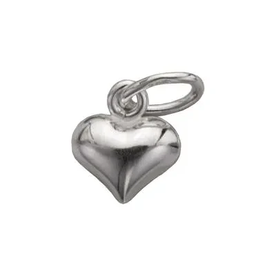 Sterling Silver Tiny Puff Heart Charm