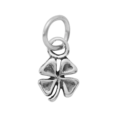 Sterling Silver Tiny Shamrock Clover Charm