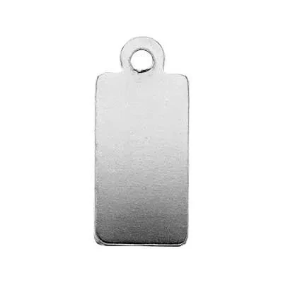 Sterling Silver Medium Rectangle Tag Blank