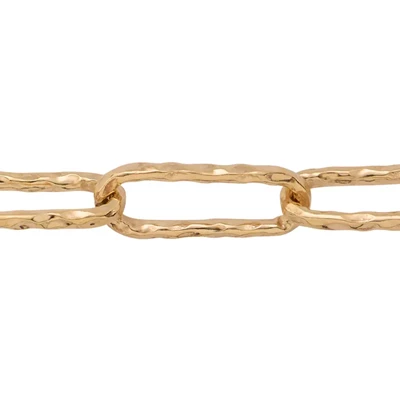 Gold-Filled Sparkle Paperclip Chain Footage
