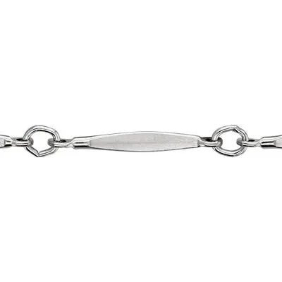 Sterling Silver Marquise Bar Chain Footage