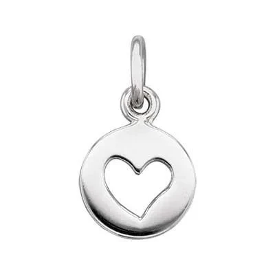 Sterling Silver Heart Cutout Charm