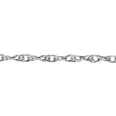 Sterling Silver 1mm Double Rope Chain Footage