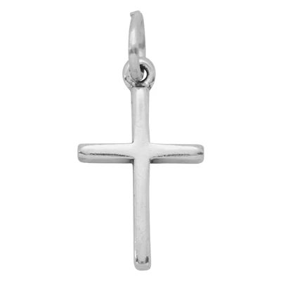 Sterling Silver Slim Cross Charm