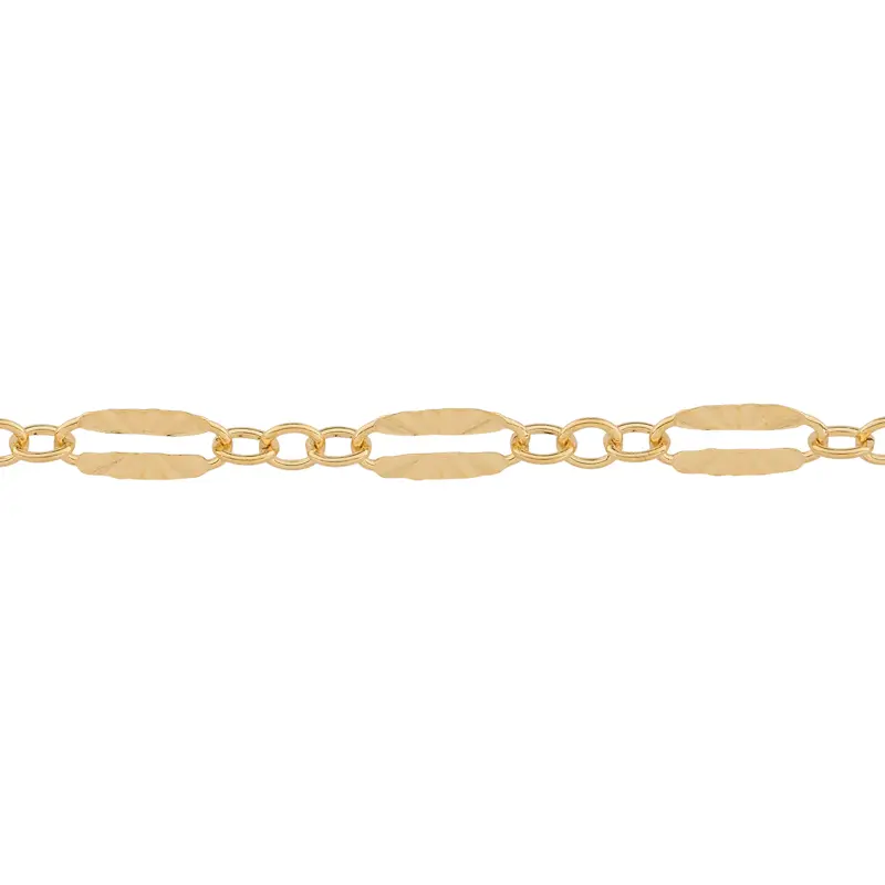 Gold-Filled Long and Short Starburst Sequin Chain Footage