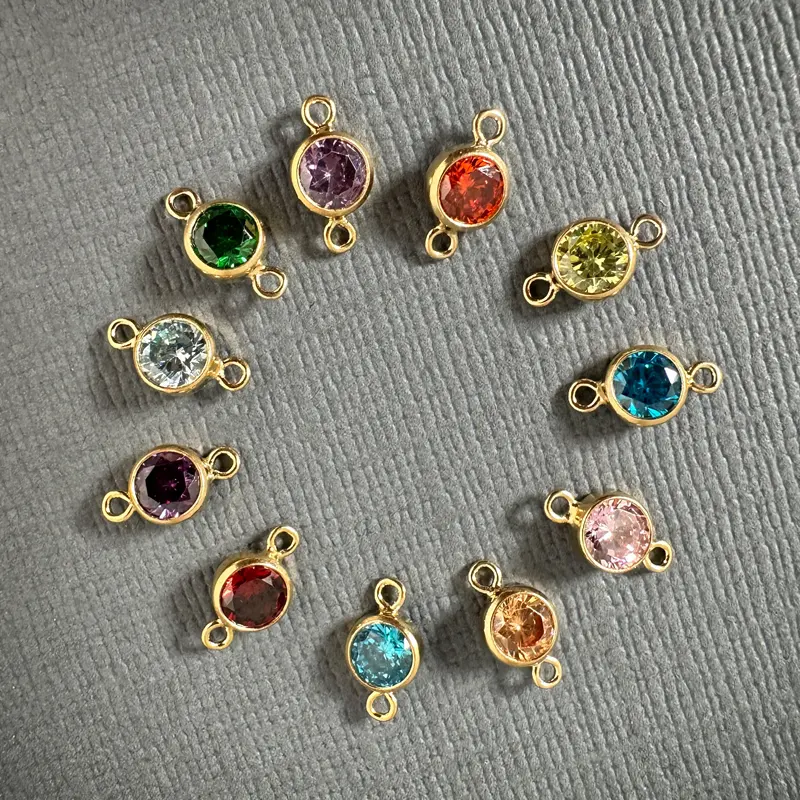 Gold Filled 4mm Swiss Blue December Link