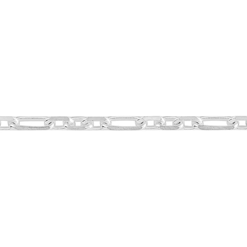 Sterling Silver Diamond Cut Long and Short Chain Footage